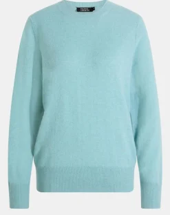 Galeries Lafayette Pulls|Pull 100% Cachemire Zabri col rond bleu/vert