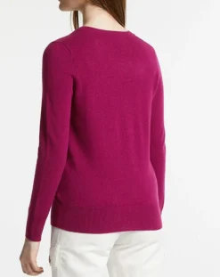 Galeries Lafayette Pulls|Pull 100% Cachemire Zocon col V violet