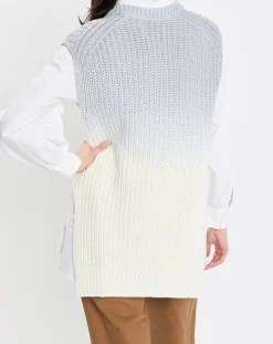 Marc O'Polo Pulls|Pull 100% Coton Bio Tie & Dye bleu/blanc