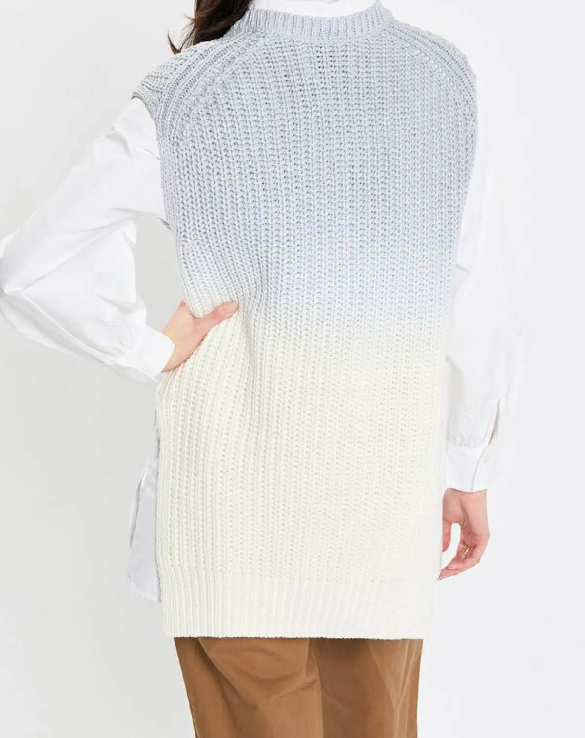 Marc O'Polo Pulls|Pull 100% Coton Bio Tie & Dye bleu/blanc