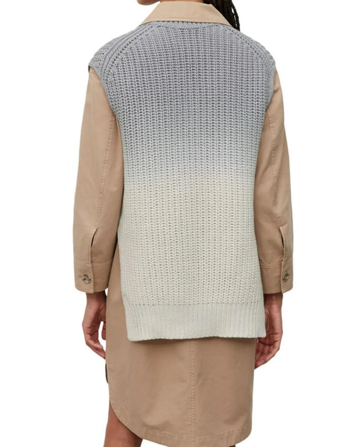 Marc O'Polo Pulls|Pull 100% Coton Bio Tie & Dye bleu/blanc