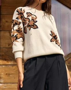 Lauren Vidal Pulls|Pull 100% Laine Dana écru