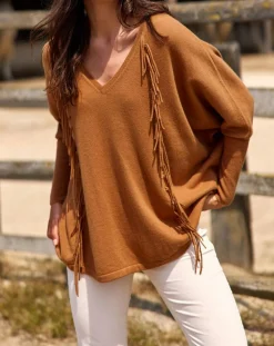 Lauren Vidal Pulls|Pull 100% Laine Naomi cannelle