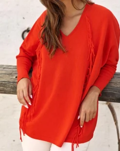 Lauren Vidal Pulls|Pull 100% Laine Naomi orange