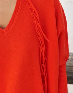 Lauren Vidal Pulls|Pull 100% Laine Naomi orange