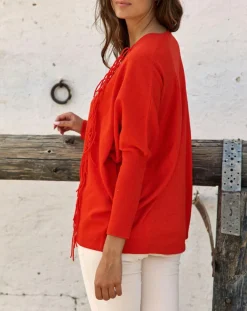 Lauren Vidal Pulls|Pull 100% Laine Naomi orange