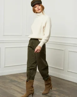 Fleur de cachemire Pulls|Pull 100% Laine Noa beige