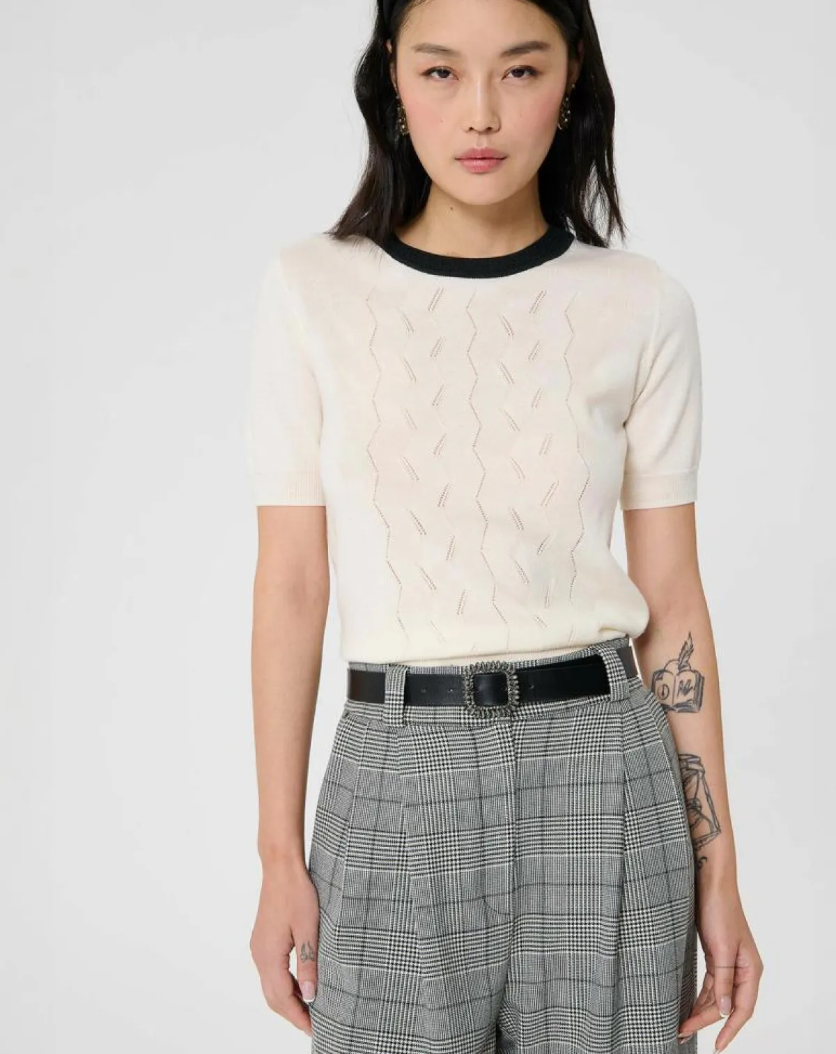 Tara Jarmon Pulls|Pull 100% Laine Pontaven écru