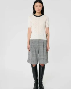 Tara Jarmon Pulls|Pull 100% Laine Pontaven écru