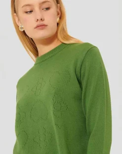 Tara Jarmon Pulls|Pull 100% Laine Preppy cactus