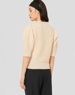 Tara Jarmon Pulls|Pull 100% Laine Psyche écru