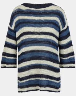 MaxMara Weekend Pulls|Pull 100% Lin Gentile bleu/multicolore