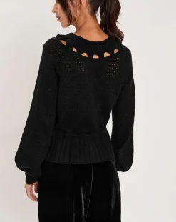 Manoush Pulls|Pull ajouré Pointelle noir