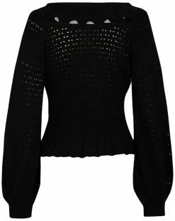 Manoush Pulls|Pull ajouré Pointelle noir