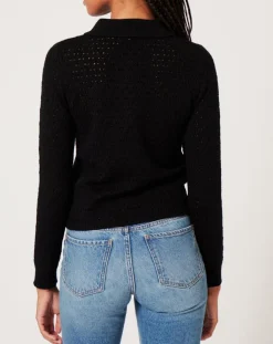 Manoush Pulls|Pull ajouré Pointelle noir