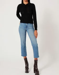 Manoush Pulls|Pull ajouré Pointelle noir