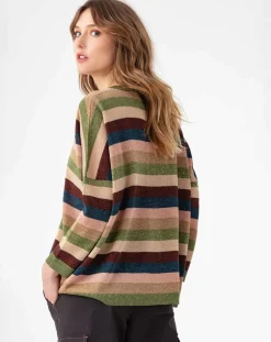 Indies Pulls|Pull Alesia rayures lurex