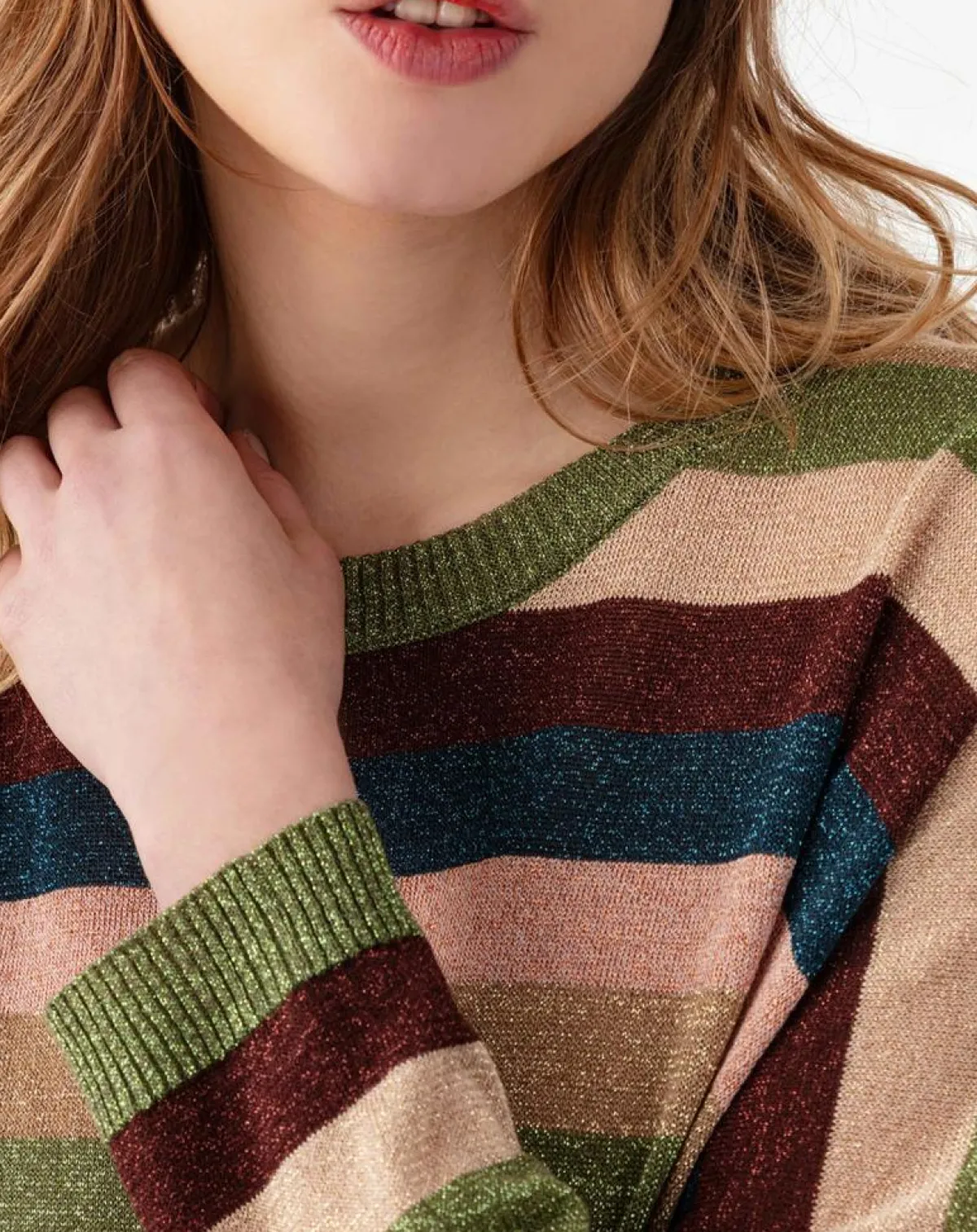 Indies Pulls|Pull Alesia rayures lurex