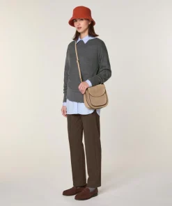 Rodier Pulls|Pull Annouck 100% laine jacquard gris foncé