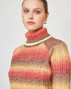 Manoush Pulls|Pull Arc-en-ciel kaki