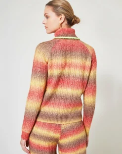 Manoush Pulls|Pull Arc-en-ciel kaki