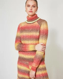 Manoush Pulls|Pull Arc-en-ciel kaki