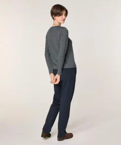 Rodier Pulls|Pull Asuncion 100% laine col rond gris plomb