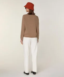 Rodier Pulls|Pull Audrey 100% Laine Col Satin beige ficelle