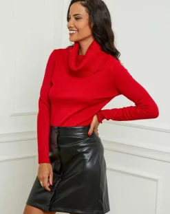 Soft Cashmere Pulls|Pull Ava rouge