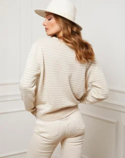 Fleur de cachemire Pulls|Pull Benedicte beige/ecru