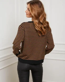 Fleur de cachemire Pulls|Pull Benedicte noir/camel