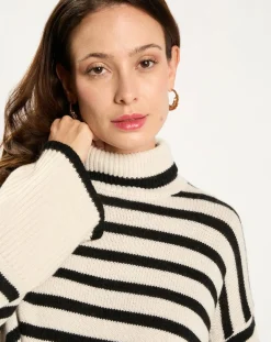 Lauren Vidal Pulls|Pull Billie rayé blanc