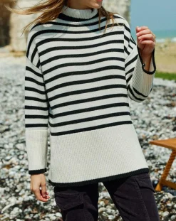 Lauren Vidal Pulls|Pull Billie rayé blanc