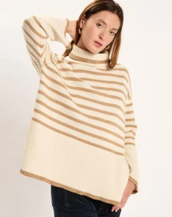 Lauren Vidal Pulls|Pull Billie rayé camel