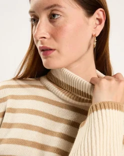 Lauren Vidal Pulls|Pull Billie rayé camel