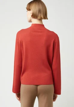 Rodier Pulls|Pull Camélia col montant orange rouille