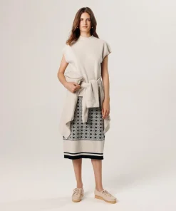 Rodier Pulls|Pull Cerise manches courtes col monta blanc écru