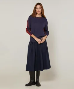 Rodier Pulls|Pull Christelle 100% Laine mélangée bleu denim