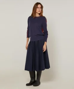 Rodier Pulls|Pull Christelle 100% Laine mélangée bleu denim