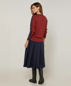 Rodier Pulls|Pull Christelle 100% Laine mélangée bleu denim