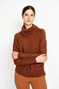 Assuili Sweats|Pull col boule marron