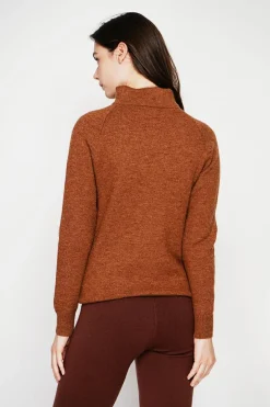 C&Jo Pulls|Pull col montant marron