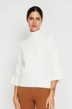 Assuili Pulls|Pull col montant torsadé naturel