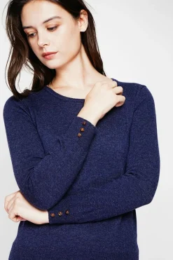 C&Jo Pulls|Pull col rond classique bleu nuit
