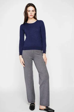 C&Jo Pulls|Pull col rond classique bleu nuit