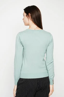 C&Jo Sweats|Pull col rond classique jade
