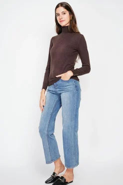 C&Jo Pulls|Pull col roulé classique café