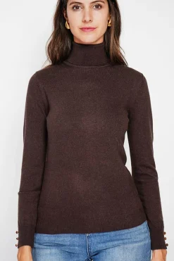 C&Jo Pulls|Pull col roulé classique café