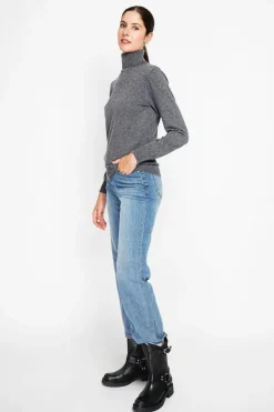 Assuili Pulls|Pull col roulé classique loup