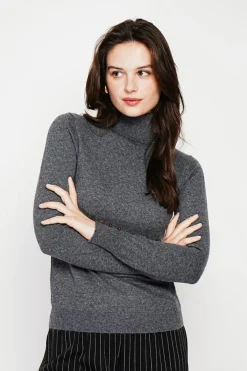 C&Jo Sweats|Pull col roulé classique loup